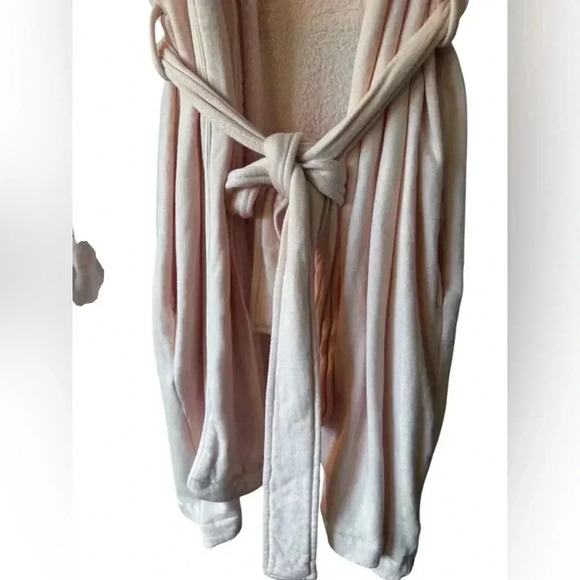 Magnolia Sleep Robe  Blush Pink Soft Robe Tie Front - Picture 9 of 13